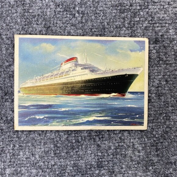 VTG Ships‎ Postcard Lot Of 11 Nautical Seafaring Cruise Military Masted Canal - Picture 11 of 16